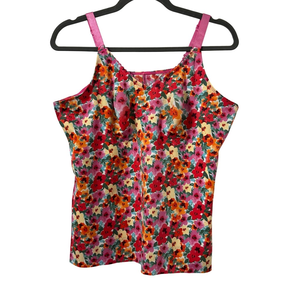 Ruby Ribbon Floral Heritage Camisole Cami Top Size 42 Style 1798 Multi Color